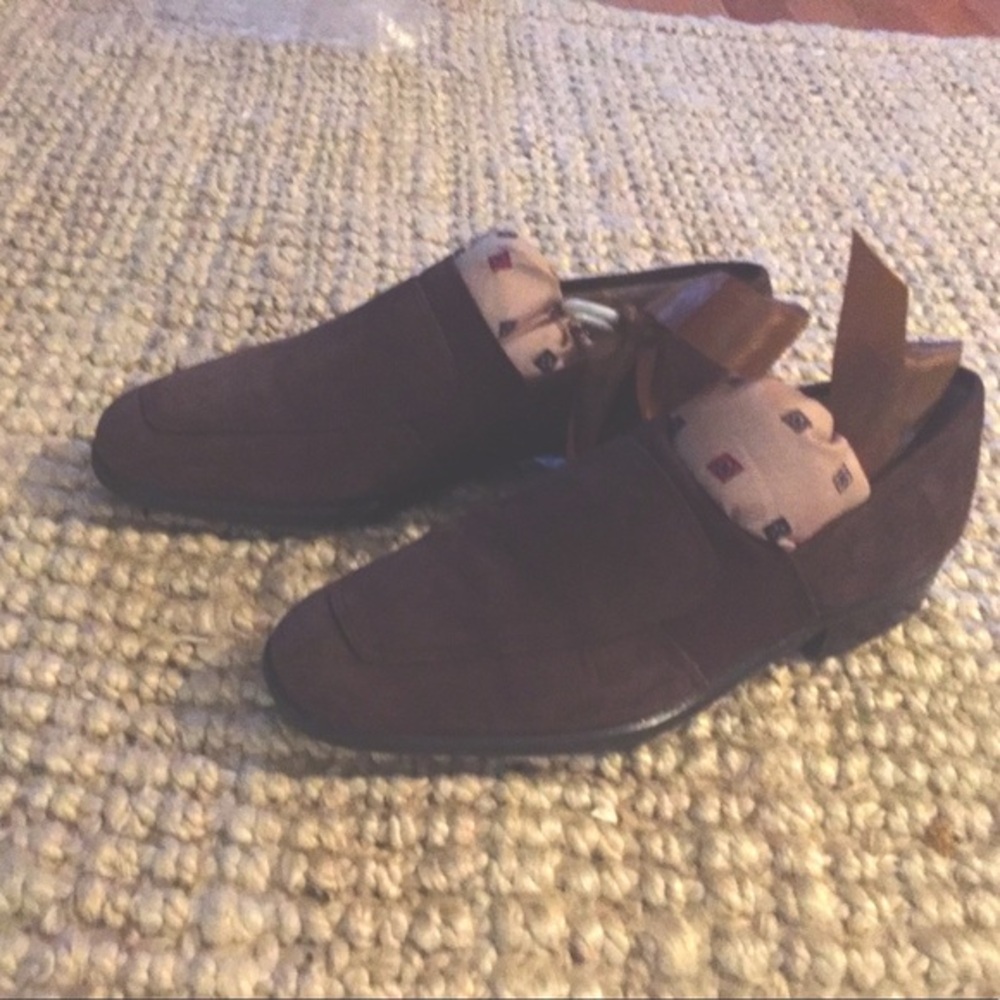 Nordstrom Suede Slip-on Shoes Brown- 8 EUC